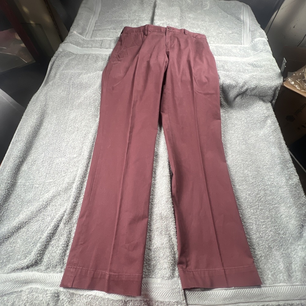 Men's POLO‎ RALPH LAUREN Burgundy Chino Pants 36x34  Stretch Classic Fit